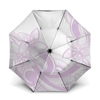 Polynesian Tribal Plumeria Lotu Tamaiti Umbrella Pastel Mauve - Polynesian Pride