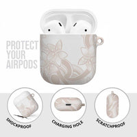 Polynesian Tribal Plumeria Lotu Tamaiti AirPods Case Pastel Nude - Polynesian Pride