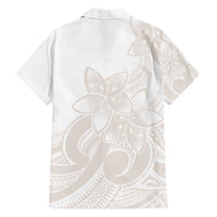 Polynesian Tribal Plumeria Lotu Tamaiti Family Matching Short Sleeve Bodycon Dress and Hawaiian Shirt Pastel Nude - Polynesian Pride