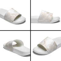 Polynesian Tribal Plumeria Lotu Tamaiti Slide Sandals Pastel Nude LT9 - Polynesian Pride