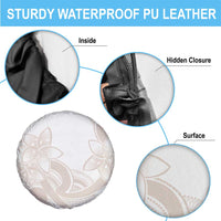 Polynesian Tribal Plumeria Lotu Tamaiti Spare Tire Cover Pastel Nude - Polynesian Pride