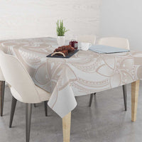 Polynesian Tribal Plumeria Lotu Tamaiti Tablecloth Pastel Nude - Polynesian Pride