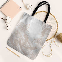 Polynesian Tribal Plumeria Lotu Tamaiti Tote Bag Pastel Nude LT9 Black Strap One Size Nude - Polynesian Pride