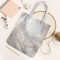 Polynesian Tribal Plumeria Lotu Tamaiti Tote Bag Pastel Nude LT9 White Strap One Size Nude - Polynesian Pride