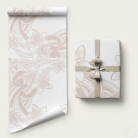 Polynesian Tribal Plumeria Lotu Tamaiti Wrapping Paper Pastel Nude - Polynesian Pride