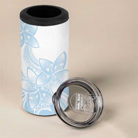 Polynesian Tribal Plumeria Lotu Tamaiti 4 in 1 Can Cooler Tumbler Pastel Sky Blue - Polynesian Pride