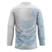 Polynesian Tribal Plumeria Lotu Tamaiti Hockey Jersey Pastel Sky Blue LT9 - Polynesian Pride