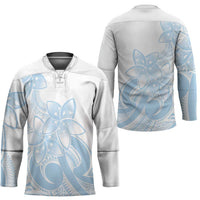 Polynesian Tribal Plumeria Lotu Tamaiti Hockey Jersey Pastel Sky Blue LT9 - Polynesian Pride