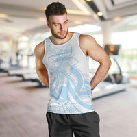 Polynesian Tribal Plumeria Lotu Tamaiti Men Tank Top Pastel Sky Blue LT9 Blue - Polynesian Pride