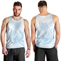 Polynesian Tribal Plumeria Lotu Tamaiti Men Tank Top Pastel Sky Blue LT9 - Polynesian Pride