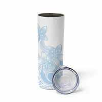 Polynesian Tribal Plumeria Lotu Tamaiti Skinny Tumbler Pastel Sky Blue - Polynesian Pride