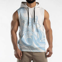 Polynesian Tribal Plumeria Lotu Tamaiti Sleeveless Hoodie Pastel Sky Blue LT9 - Polynesian Pride
