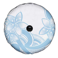 Polynesian Tribal Plumeria Lotu Tamaiti Spare Tire Cover Pastel Sky Blue - Polynesian Pride