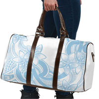 Polynesian Tribal Plumeria Lotu Tamaiti Travel Bag Pastel Sky Blue - Polynesian Pride