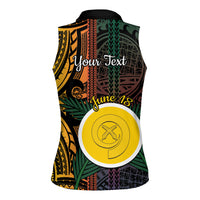 Personalised Shefa Day Women Sleeveless Polo Shirt Happy June 18 Vanuatu Province LT14 - Polynesian Pride