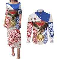 Philippines Independence Day Couples Matching Puletasi and Long Sleeve Button Shirt Pilipinas Eagle 126th Anniversary