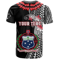 Custom Samoa T Shirt Ula Fala Mix Samoan Tribal Black Version LT14 - Polynesian Pride