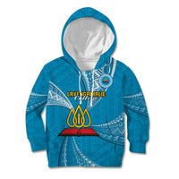 Personalised Tonga Lavengamalie College Kid Hoodie Class Of Year Tongan Ngatu Pattern LT14 Hoodie Blue - Polynesian Pride