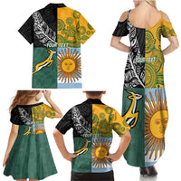 Personalised Rugby 2025 Championship Family Matching Summer Maxi Dress and Hawaiian Shirt Combination of Southern Hemisphere Countries - Polynesian Pride