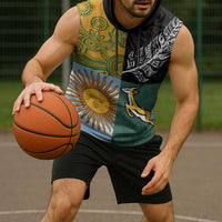 Personalised Rugby 2025 Championship Sleeveless Hoodie Combination of Southern Hemisphere Countries - Polynesian Pride