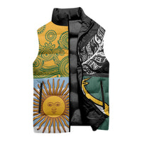 Personalised Rugby 2025 Championship Sleeveless Puffer Jacket Combination of Southern Hemisphere Countries - Polynesian Pride