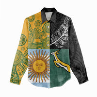 Personalised Rugby 2025 Championship Women Casual Shirt Combination of Southern Hemisphere Countries LT14 - Polynesian Pride