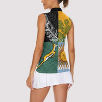 Personalised Rugby 2025 Championship Women Sleeveless Polo Shirt Combination of Southern Hemisphere Countries - Polynesian Pride