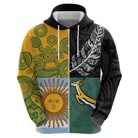 Personalised Rugby 2025 Championship Zip Hoodie Combination of Southern Hemisphere Countries - Polynesian Pride