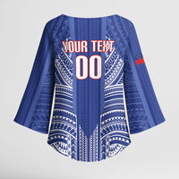Custom Manu Samoa Rugby 2026 Kimono Sleeve Blouse Samoan Pattern