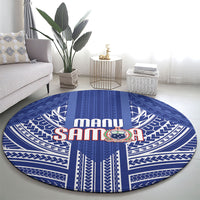 Manu Samoa Rugby 2026 Round Carpet Samoan Pattern