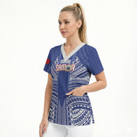 Custom Manu Samoa Rugby 2026 Scrub Top Samoan Pattern