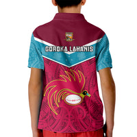 Papua New Guinea Rugby Kid Polo Shirt Goroka Lahanis PNG Polynesian Pattern LT14 - Polynesian Pride
