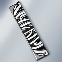 New Zealand Silver Fern Rugby Custom Auto Sun Shade Maori Koru Go Black Fern - Polynesian Pride