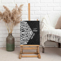 New Zealand Silver Fern Rugby Custom Canvas Wall Art Maori Koru Go Black Fern LT14 - Polynesian Pride