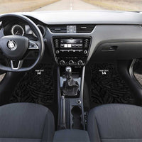 New Zealand Silver Fern Rugby Custom Car Mats Maori Koru Go Black Fern - Polynesian Pride