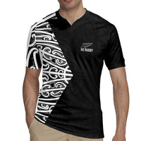 New Zealand Silver Fern Rugby Custom Rugby Jersey Maori Koru Go Black Fern - Polynesian Pride