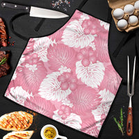 Pink Aloha Hawaii Apron Monstera Hibiscus Plumeria Seamless Vibes - Polynesian Pride