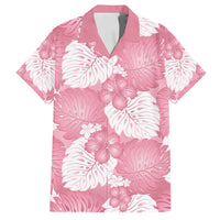Pink Aloha Hawaii Family Matching Puletasi and Hawaiian Shirt Monstera Hibiscus Plumeria Seamless Vibes - Polynesian Pride