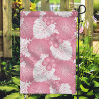 Pink Aloha Hawaii Garden Flag Monstera Hibiscus Plumeria Seamless Vibes - Polynesian Pride