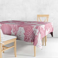 Pink Aloha Hawaii Tablecloth Monstera Hibiscus Plumeria Seamless Vibes - Polynesian Pride
