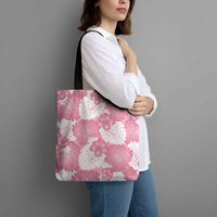 Pink Aloha Hawaii Tote Bag Monstera Hibiscus Plumeria Seamless Vibes - Polynesian Pride