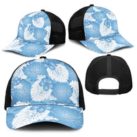 Blue Aloha Hawaii Baseball Net Cap Monstera Hibiscus Plumeria Seamless Vibes LT14 - Polynesian Pride