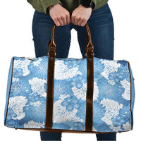 Blue Aloha Hawaii Travel Bag Monstera Hibiscus Plumeria Seamless Vibes - Polynesian Pride