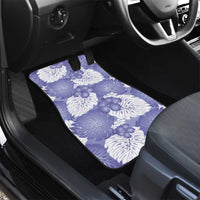 Purple Aloha Hawaii Car Mats Monstera Hibiscus Plumeria Seamless Vibes - Polynesian Pride