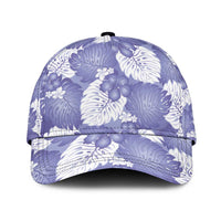 Purple Aloha Hawaii Classic Cap Monstera Hibiscus Plumeria Seamless Vibes - Polynesian Pride