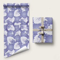 Purple Aloha Hawaii Wrapping Paper Monstera Hibiscus Plumeria Seamless Vibes - Polynesian Pride