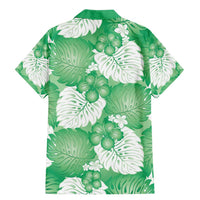 Green Aloha Hawaii Family Matching Mermaid Dress and Hawaiian Shirt Monstera Hibiscus Plumeria Seamless Vibes - Polynesian Pride
