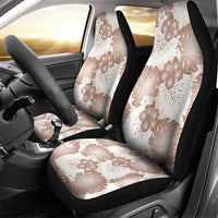 Mocha Mousse Aloha Hawaii Car Seat Cover Monstera Hibiscus Plumeria Seamless Vibes - Polynesian Pride