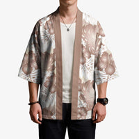 Mocha Mousse Aloha Hawaii Kimono Monstera Hibiscus Plumeria Seamless Vibes - Polynesian Pride