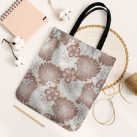 Mocha Mousse Aloha Hawaii Tote Bag Monstera Hibiscus Plumeria Seamless Vibes - Polynesian Pride